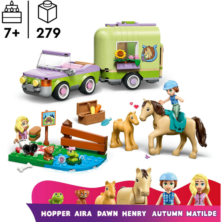 LEGO Friends 42695 remorque et cheval et poulain