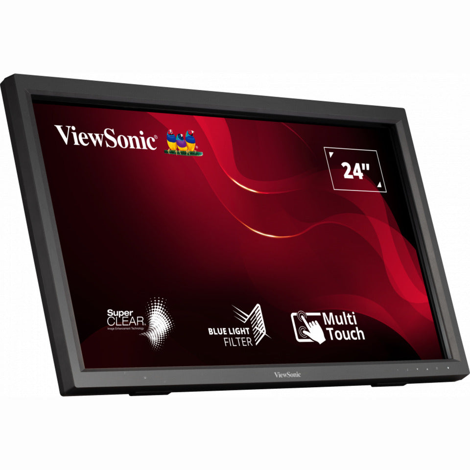 Viewsonic Moniteur tactile IR TD2423 24 (noir, 1x HDMI, VGA, DVI-D, USB-A, USB-B)