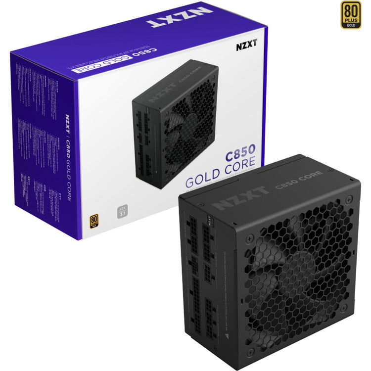 Alimentation modulaire NZXT C850 Gold Core 850 watts (noir, 1x 12V-2x6, 3x PCIe)