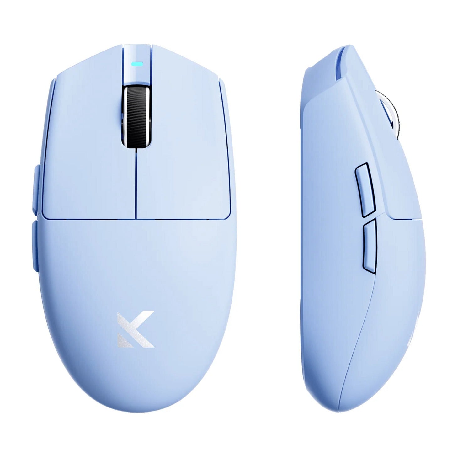 Souris de jeu sans fil Mchose g3 v2 (bleue, jusqu'à 12 000 dpi, Bluetooth USB-C 2,4 GHz)