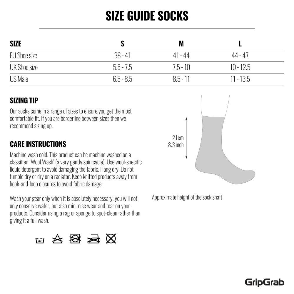 Gripgrab alpin mérinos coupe haute - chaussettes
