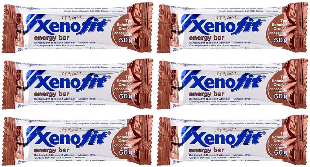Barre énergétique Xenofit croquant au chocolat 6x50g