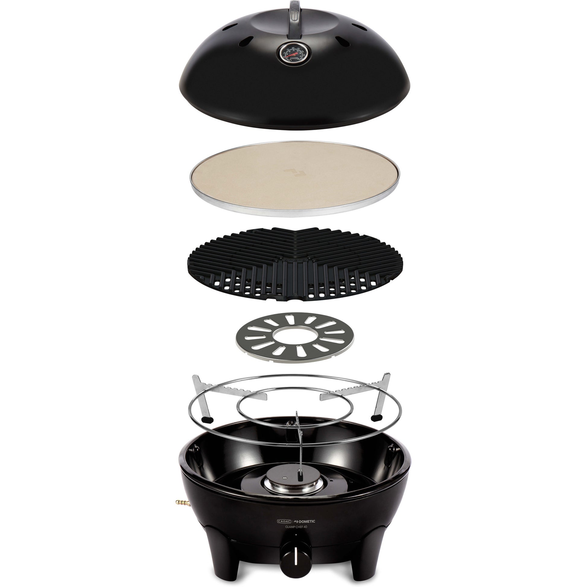Barbecue à gaz Cadac glamp chef 40 (noir, ø 40cm)
