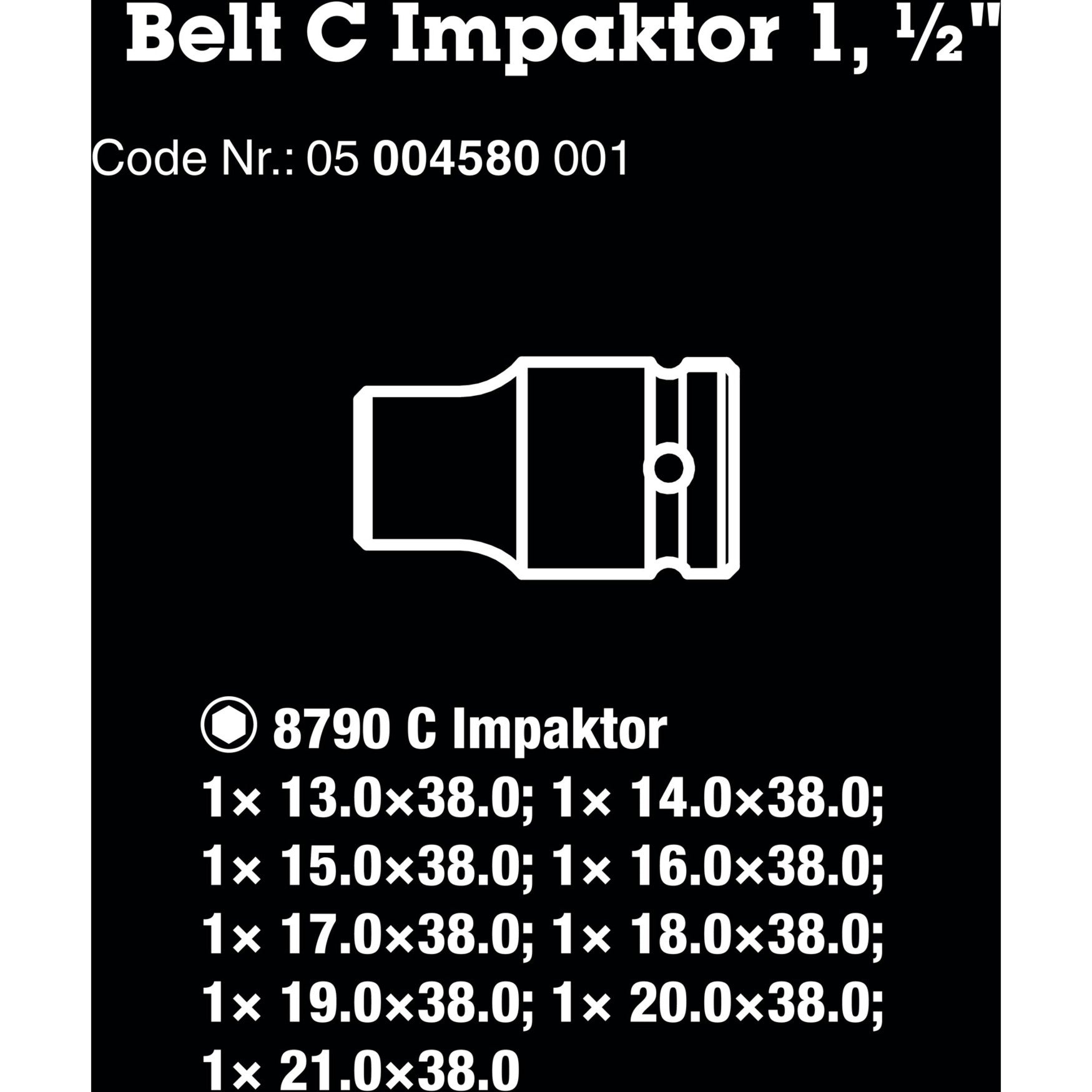 Waa Belt C Impaktor 1 Set Set, 1 2