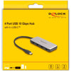 Dellock USB 10 Gbps USB Type-C Hub + 4 x USB Type-C femelle
