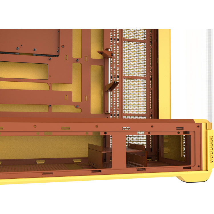 Boîtier grande tour Thermaltake view 600 tg caramel au beurre (jaune | 2x USB-A | 1x USB-C | verre trempé)