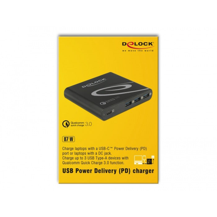 Dellock USB Charger 1x USB Type-C + 3x USB Type-A