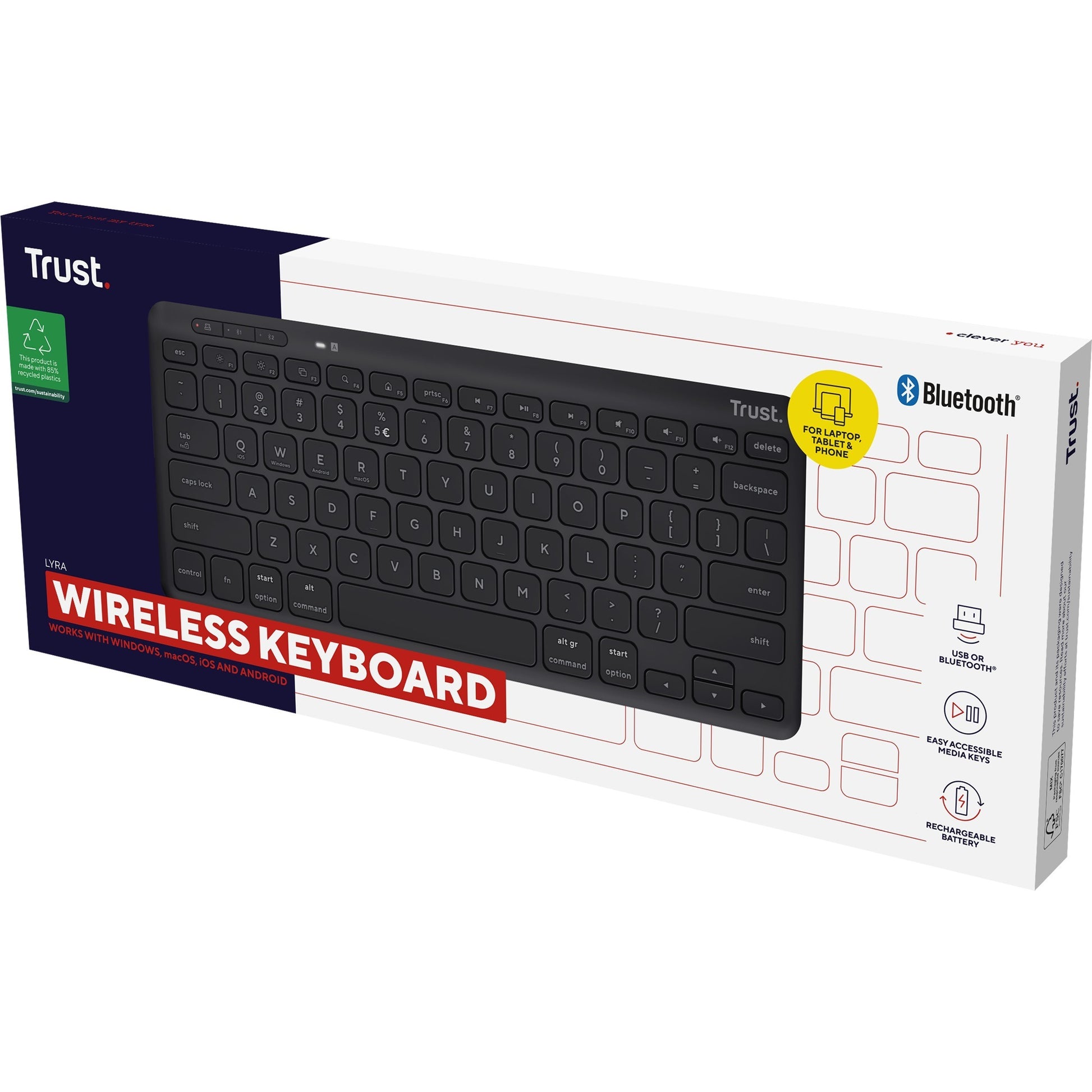 Faites confiance au clavier sans fil compact Lyra compact