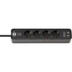 Brennenstuhl Pobite avec commutateur 4 connexions + 2 ports USB noirs