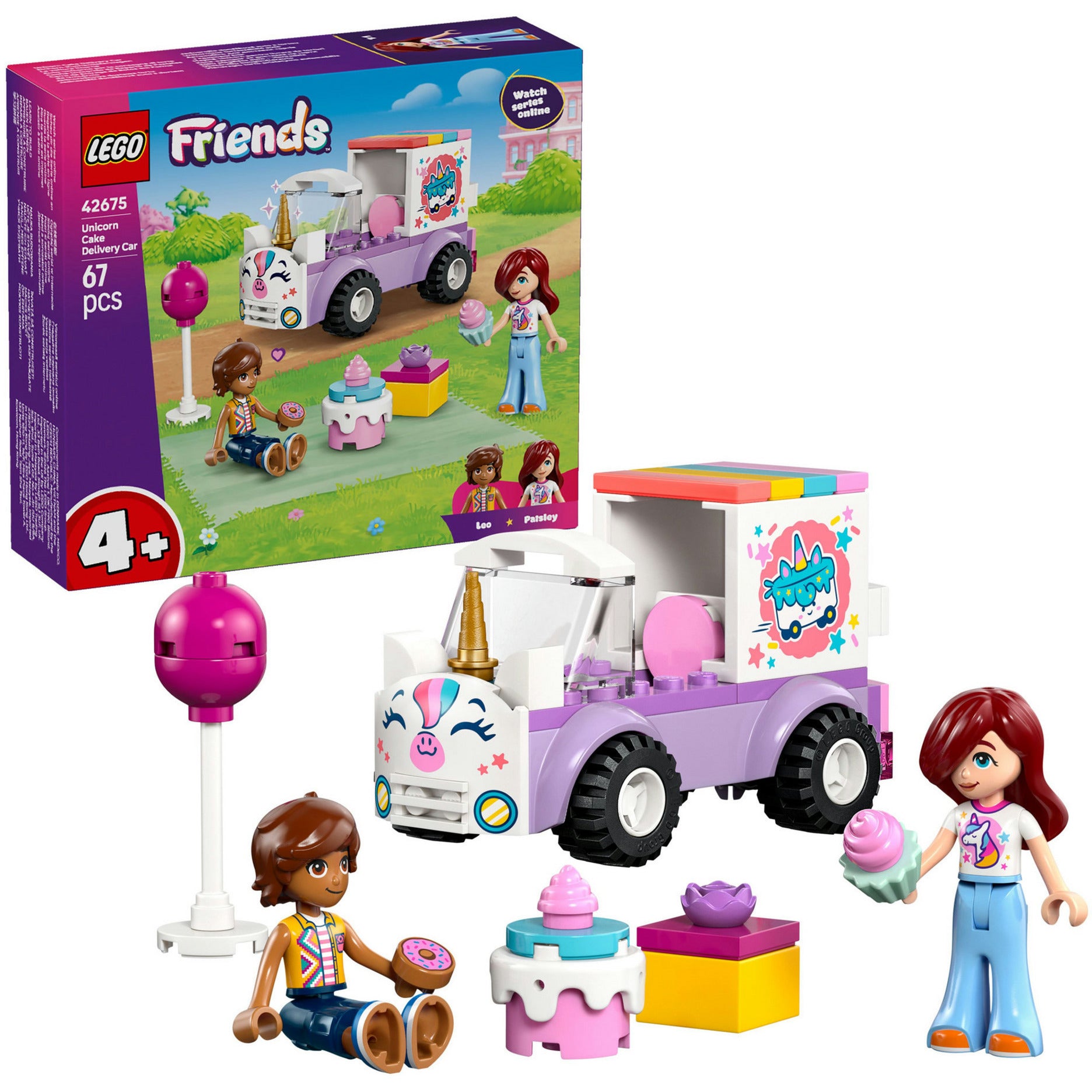 LEGO Friends 42675 Voiture de livraison de gâteau licorne | 2 pièces