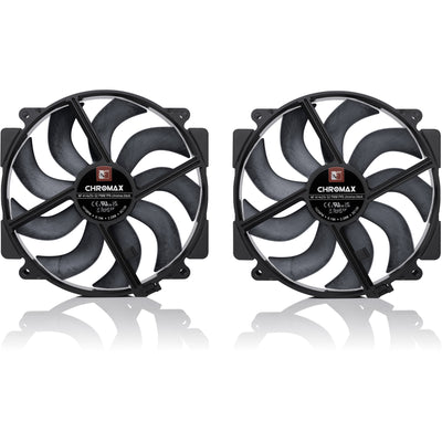Noctua nf-a14x25r g2 pwm sx2-pp chromax.black ventilateurs de boîtier (noir, 2 pièces, 140 x 140 x 25 mm)