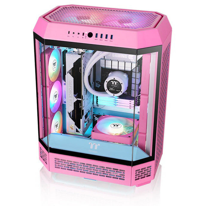 Thermaltake ct120 ex reverse argb sync ventilateur de refroidissement pour PC rose (pack de 3 ventilateurs) ventilateurs de boîtier (rose, 3 pièces, 120 x 120 x 25 mm, pwm)