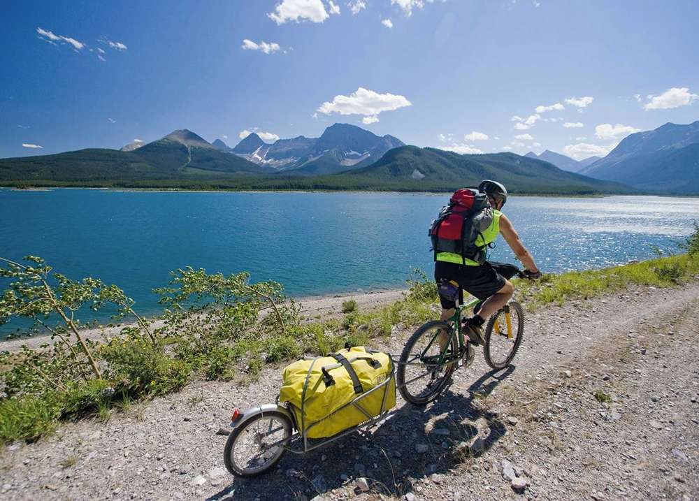 Bob ibex remorque à vélo or avec sac