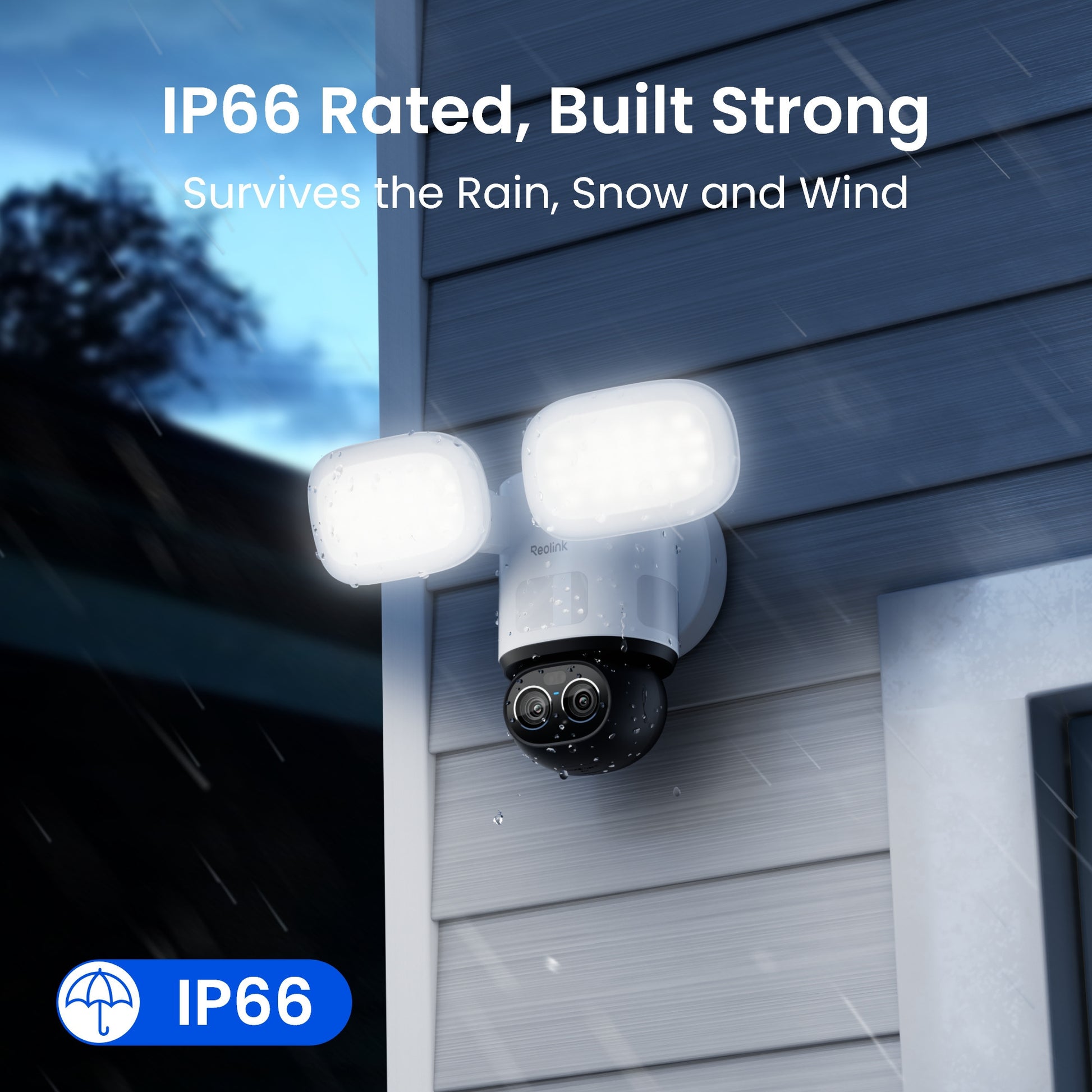 Caméra de sécurité wifi avec projecteur trackflex Reolink f850w (blanc, 4k, wifi)