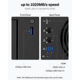 Terramaster f2-425 plus nas (blanc, 2x 5GBe, HDMI, USB)