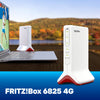 Fritz! box 6825 4g edition international routeur wlan lte (blanc rouge, wi-fi maillé, 4g 3g)