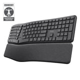 Clavier ergonomique sans fil Trust Keyra (noir, disposition US, Bluetooth 2.4G USB) - afbeelding 2