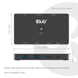 Club 3D CSV-2512 Commutateur KVM double USB-C vers HDMI (Noir, 4K 60 Hz) - afbeelding 9