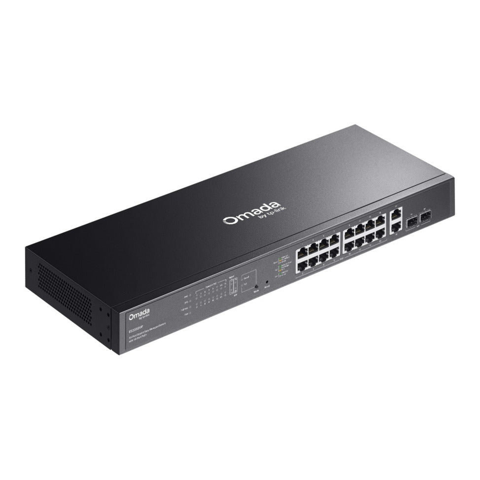 Tp-link omada es220gmp commutateur administrable gigabit easy 20 ports (noir, 16x poe+, 2x gigabit sfp)