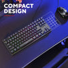 Clavier Trust GXT 833 Thado avec éclairage TKL, clavier de jeu (noir, disposition américaine, 80 % (TKL), RVB)
