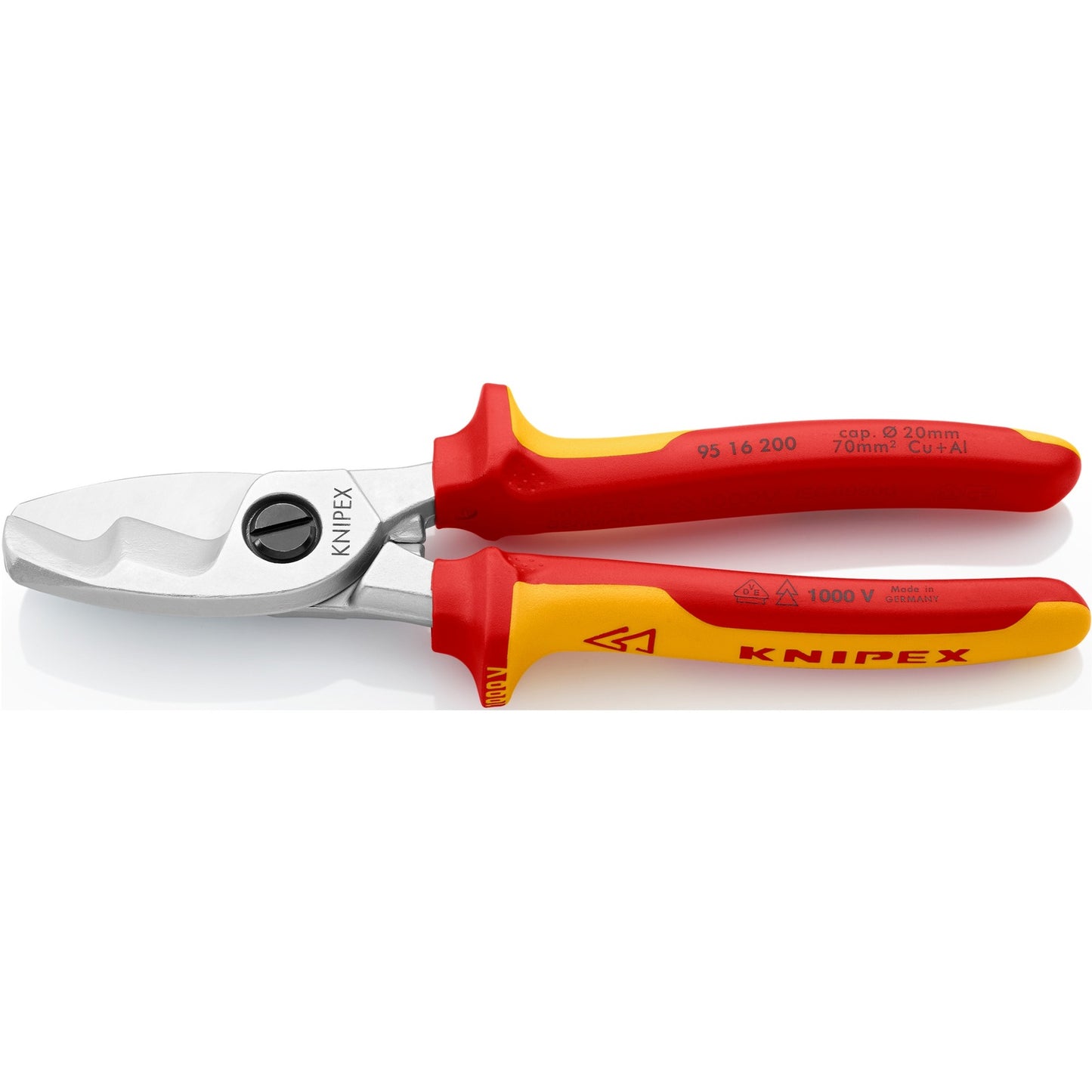 Ciseaux de câble Knipex avec bords de coupe double 9516200