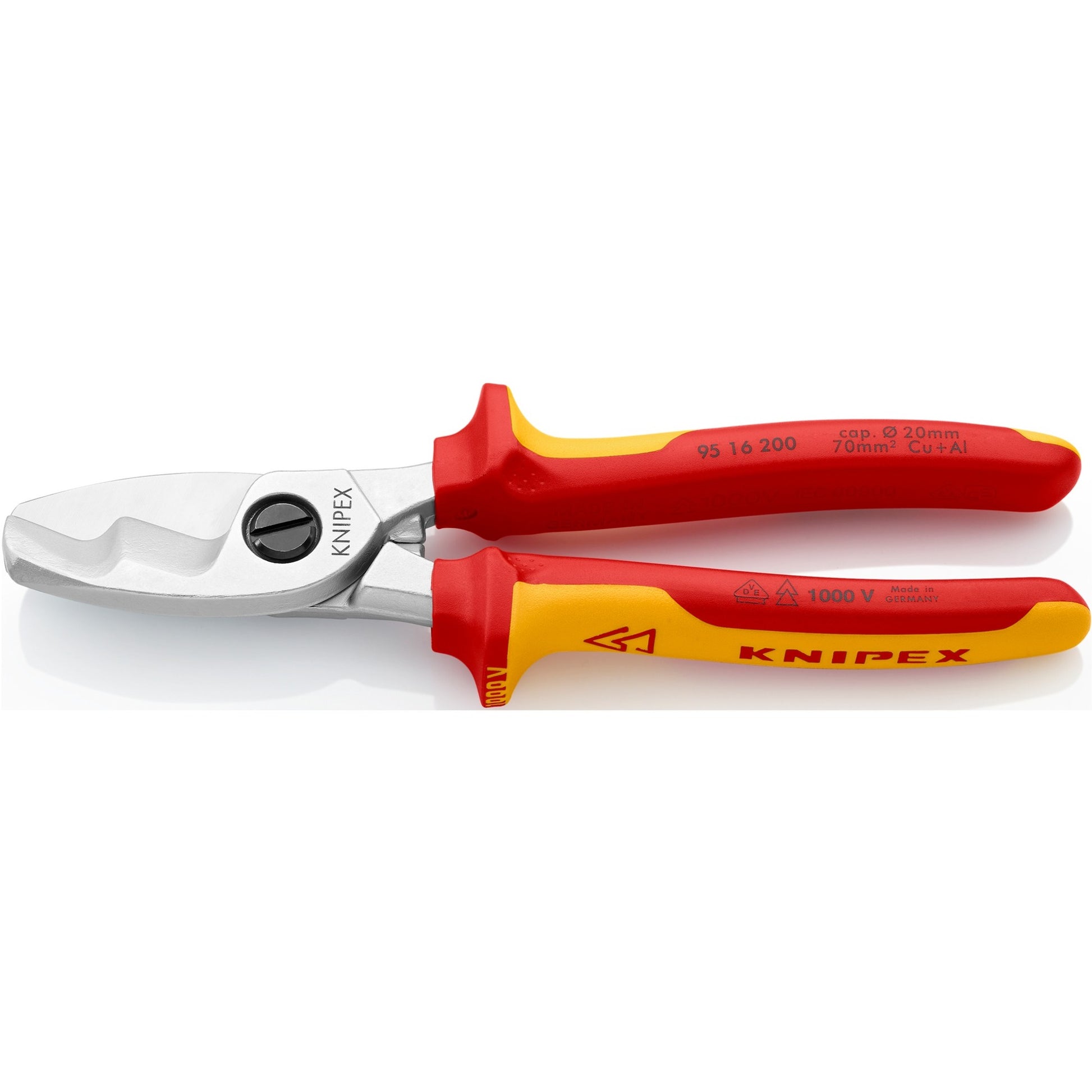 Ciseaux de câble Knipex avec bords de coupe double 9516200