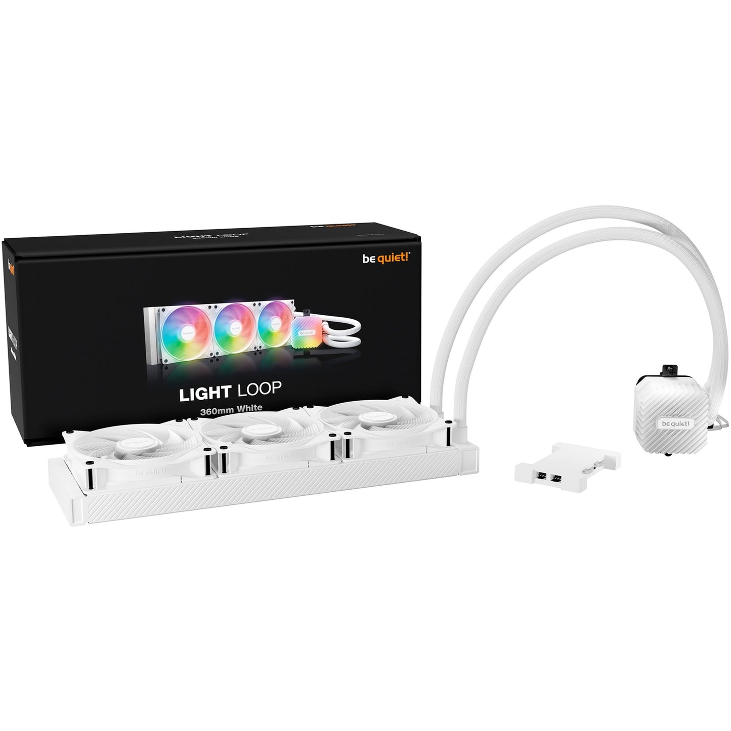 Soyez silencieux! Boucle légère 360 ​​mm argb blanc