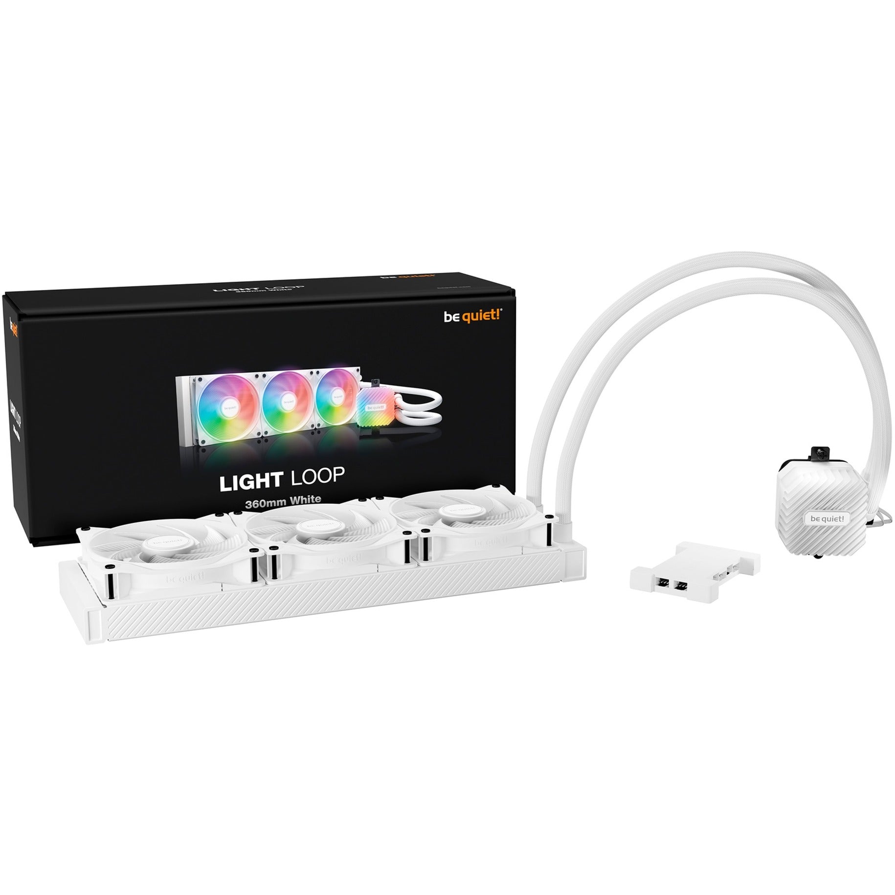 Soyez silencieux! Boucle légère 360 ​​mm argb blanc