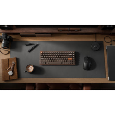 Clavier mécanique RVB Keychron k3 max-h1w tout bois édition spéciale (couleur bois, disposition américaine (qwerty), rouge lait pom, 75 %, LED RVB, pbt double-shot, échange à chaud, 2,4 GHz | Bluetooth 5.1 | USB-C)