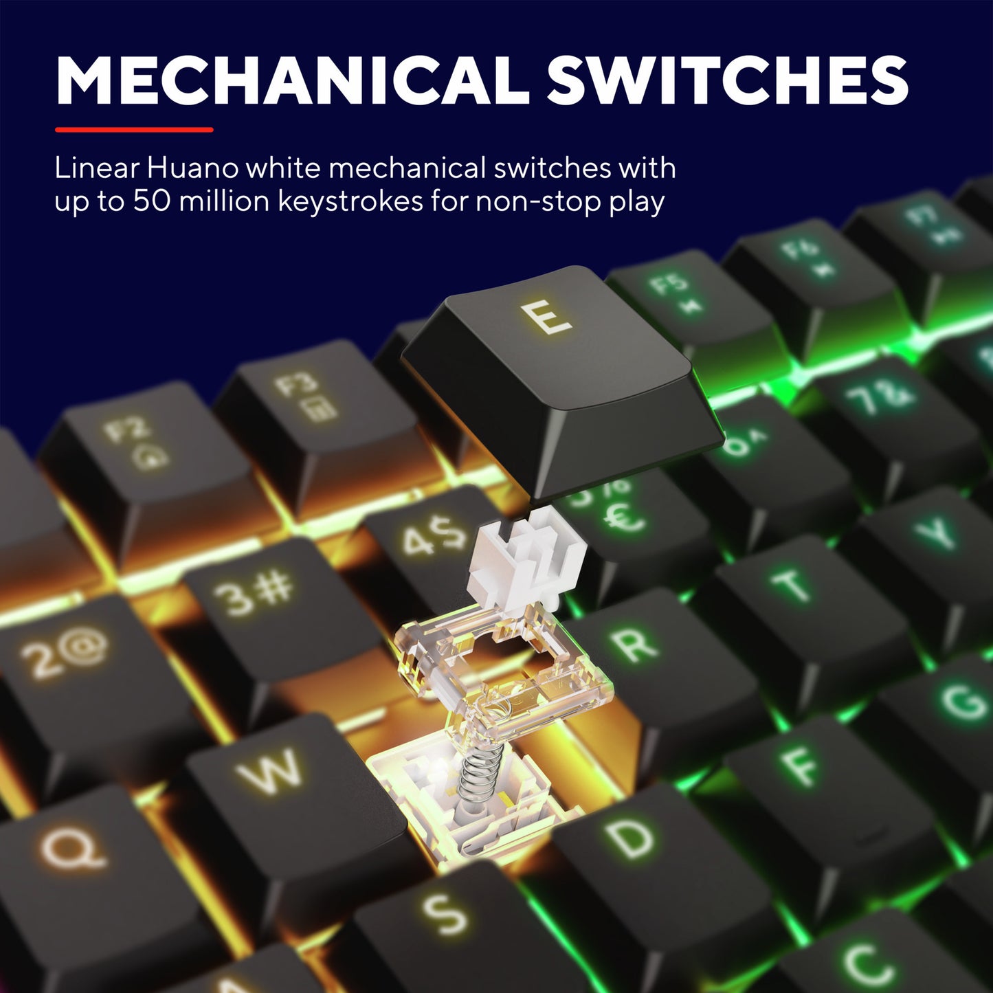 Trust GXT 866 Torix Gaming mécanique de haute qualité-toetse