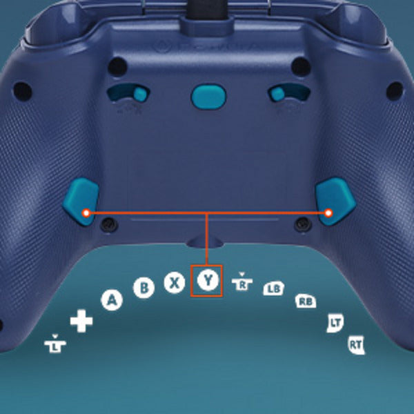 Manette Powera Advantage avec câble pour Xbox Series X|s - Water Wave (bleu azur, Xbox Series X|s, Xbox One, PC)