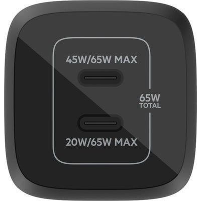 Belkin Boostcharge Pro 2-POORT USB-C GAn Mur Wall avec P