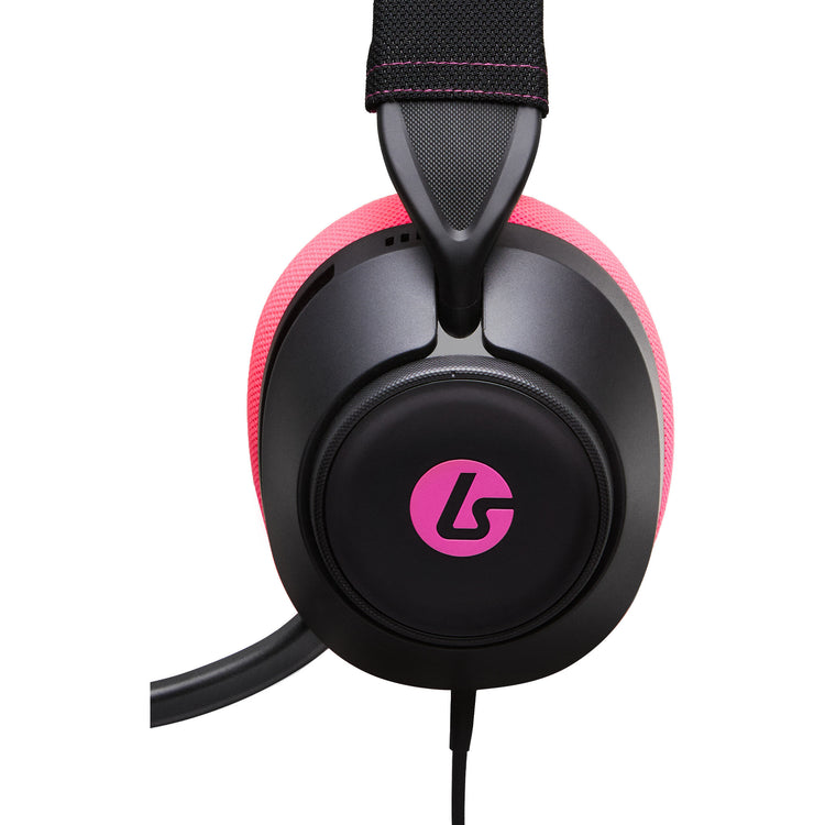 Powera Lucidsound LS10 Casque de jeu filaire – Casque de jeu supra-auriculaire de marque minuit (noir rose, Playstation 5, Playstation 4, Xbox Series X|s, Xbox One, PC, mobile)