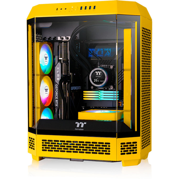 Thermaltake ct120 ex ARGB Sync PC ventilateur de refroidissement Bumblebee (3-fan pack) ventilateurs de boîtier (jaune, 3 pièces, 120 x 120 x 25 mm, PWM)