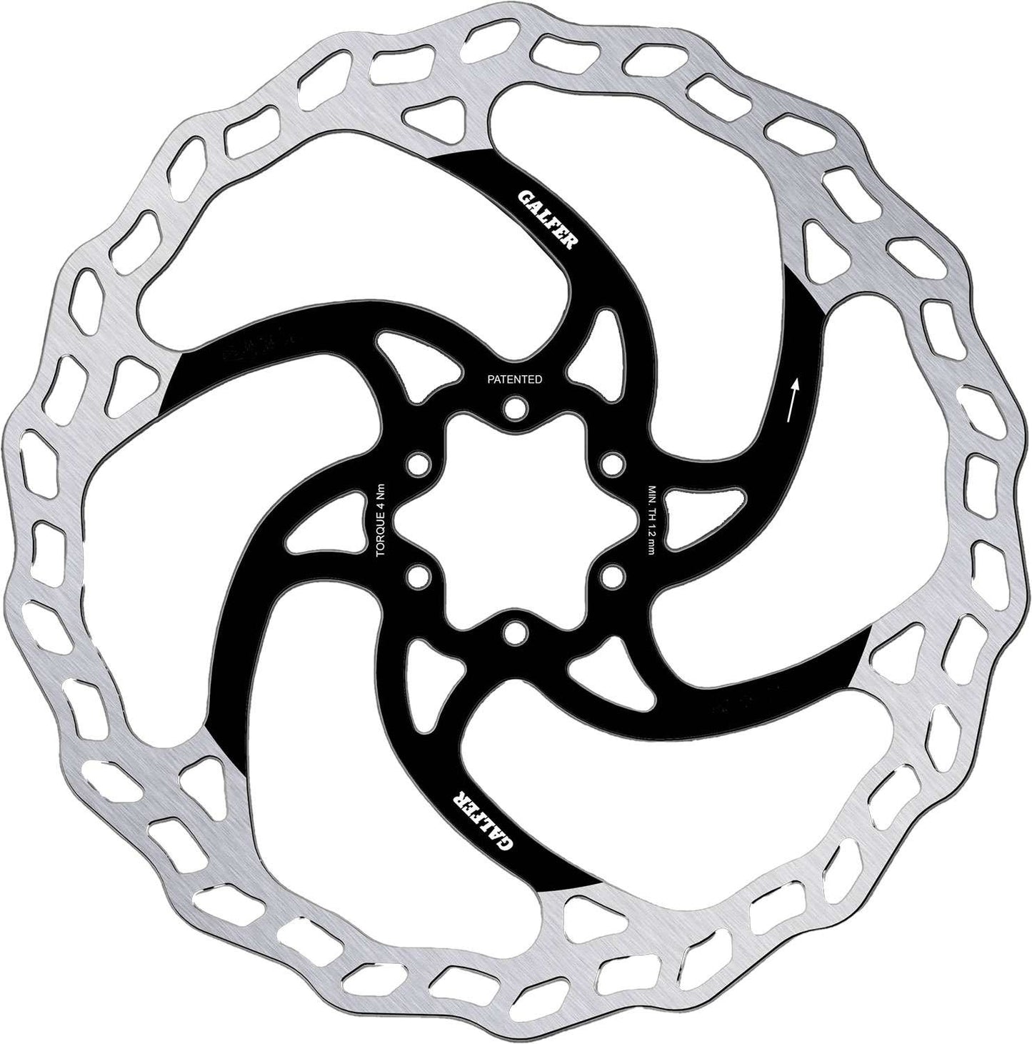 Disque à disque fixe Galfer bike wave® pour vélo électrique enduro à 6 boulons