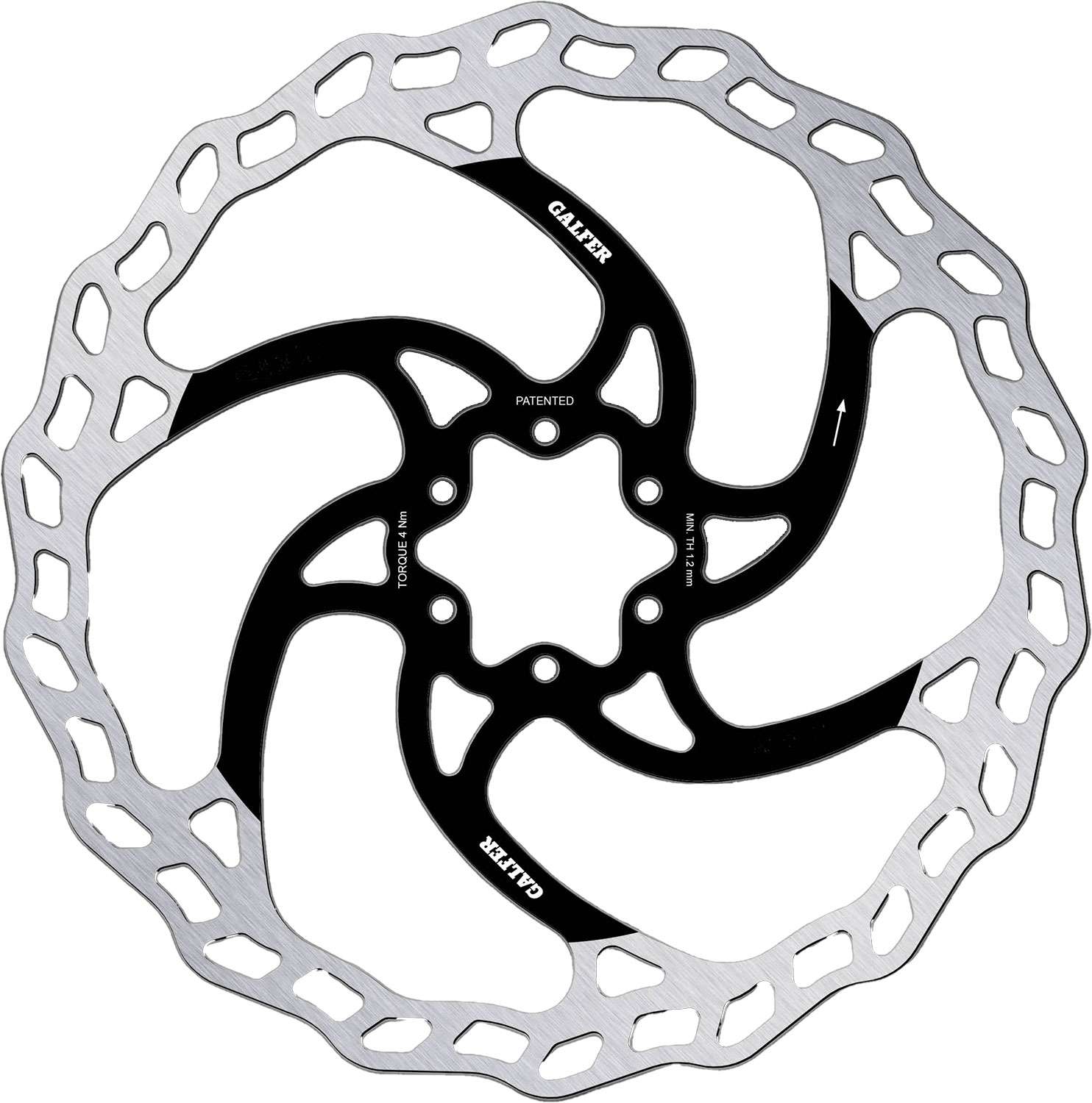 Disque à disque fixe Galfer bike wave® pour vélo électrique enduro à 6 boulons