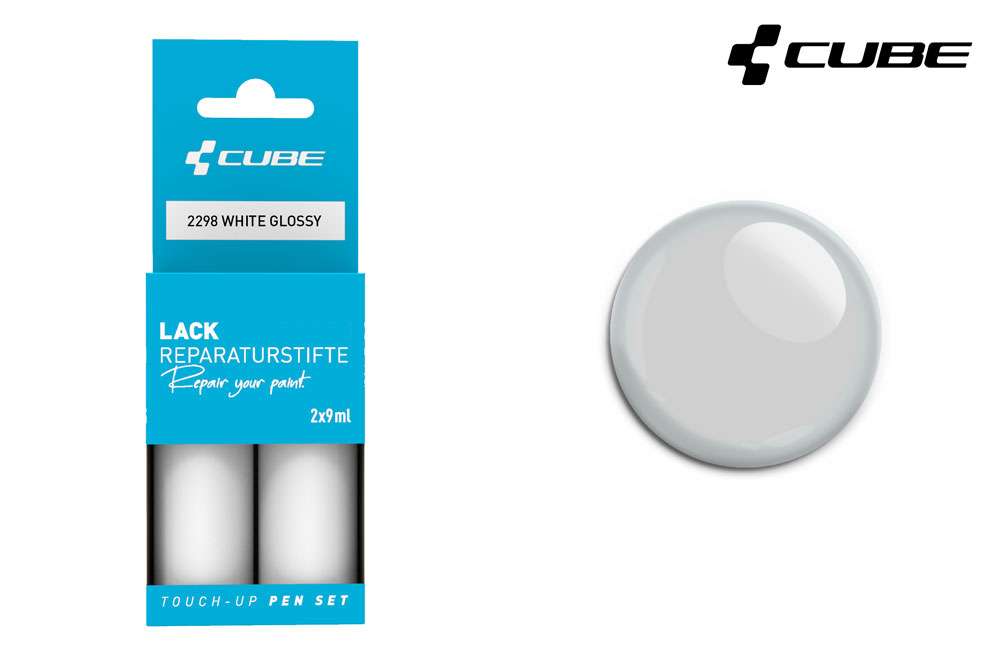 Set de stylos de retouche Cube blanc brillant