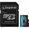 Toile Kingston, c'est parti ! plus carte mémoire microSDXC 256 Go (noire, avec adaptateur, classe 10, UHS-I U3, V30, A2)