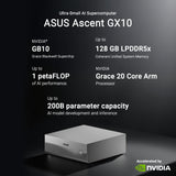 Asus Ascent GX10 Arm V9.2-A 128 1 Mini PC (Gris foncé | NVIDIA GB10 Grace Blackwell | DGX Spark | NVLINK-C2C | 128 Go | SSD 1 To) - afbeelding 14