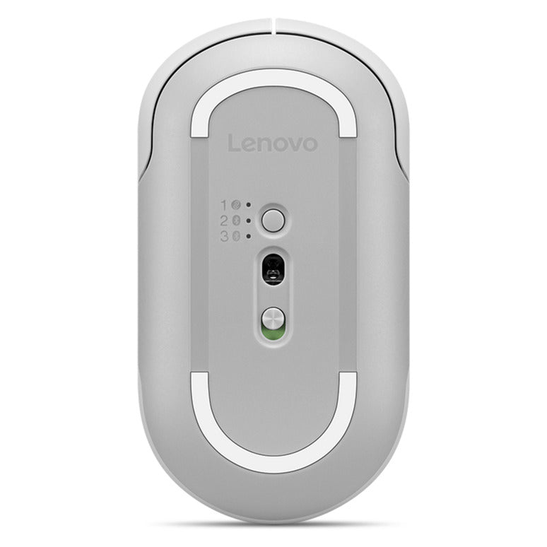Souris silencieuse sans fil multi-appareils Lenovo 700 (blanc, 1600 - 4000 dpi, Bluetooth 5.3 2,4 GHz)