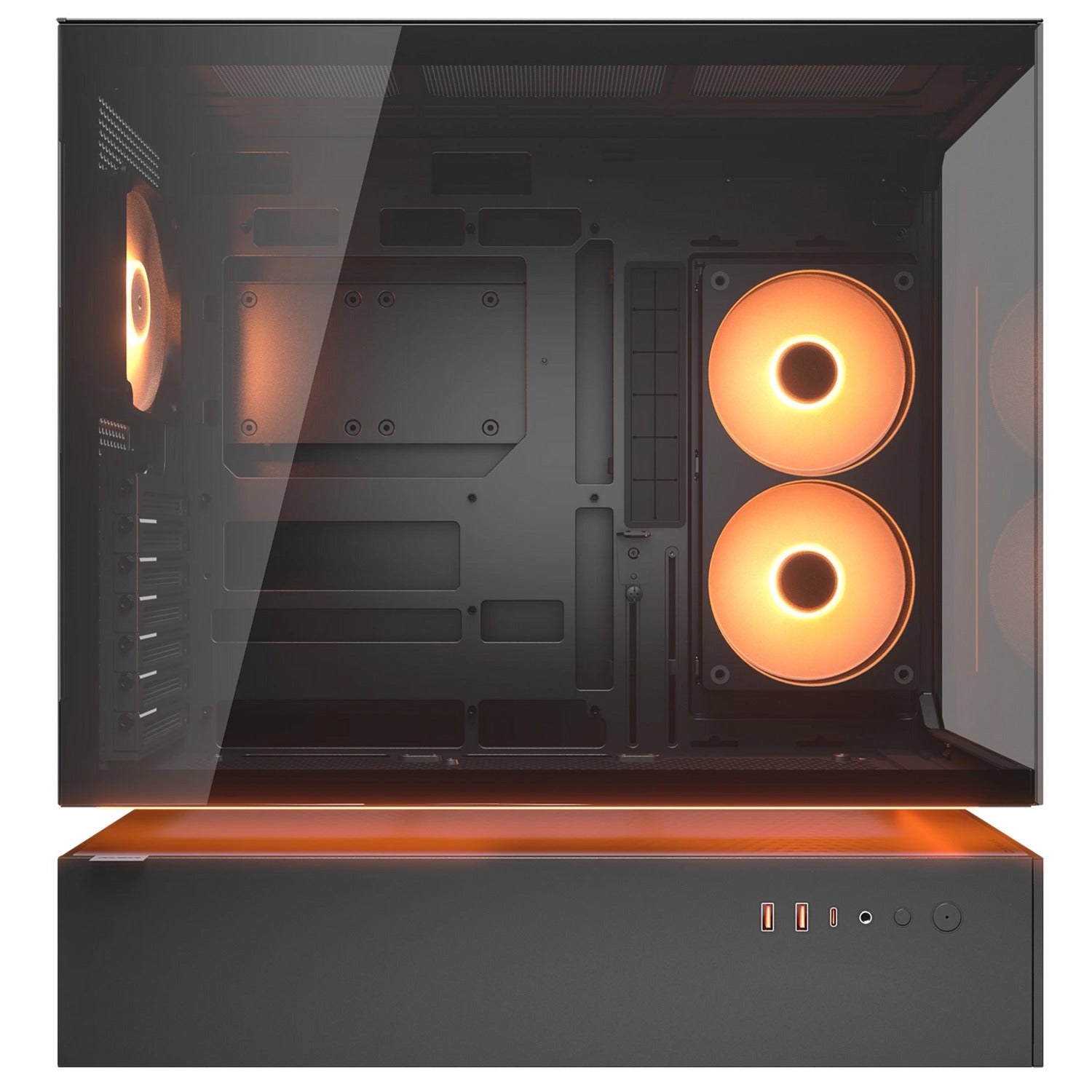 Boîtier tour midi Cougar cfv235 (noir | 2x USB-A | 1x USB-C | RGB | verre trempé)