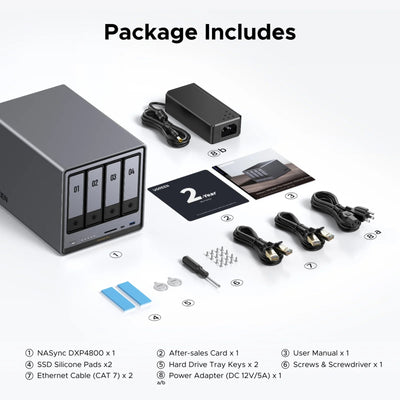Ugreen nasync dxp4800 plus (gris, 1x 2,5GBe, 1x 10GBE, HDMI, USB-C)