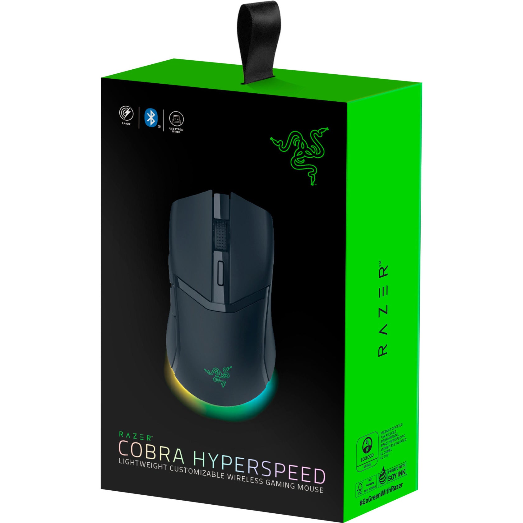 Souris de jeu Razer cobra hyperspeed (noir, 26 000 dpi, RVB, Bluetooth USB 2,4 GHz)