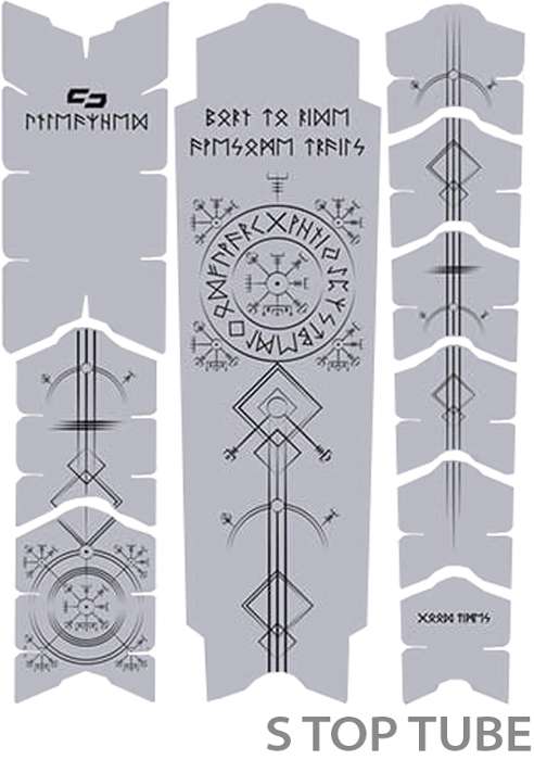 Film protecteur de cadre anti-rayures Unleazhed - runes of shred noir mat