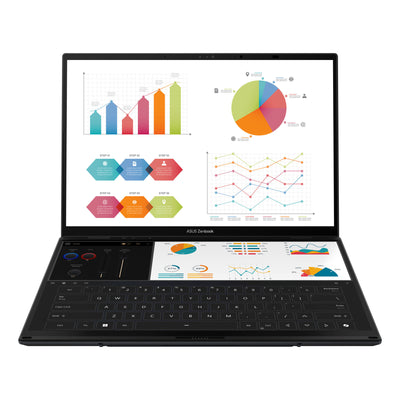 Ordinateur portable Asus ZenBook Duo UX8406ca-QL038W 14 Copilot+ 2-en-1 (Gris | Ultra 7 255h | Arc 140t | 32 Go | SSD 1 To | OLED | Tactile)