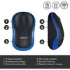 Souris sans fil Logitech m185 (bleue, vente au détail)