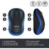 Souris sans fil Logitech m185 (bleue, vente au détail) - afbeelding 6