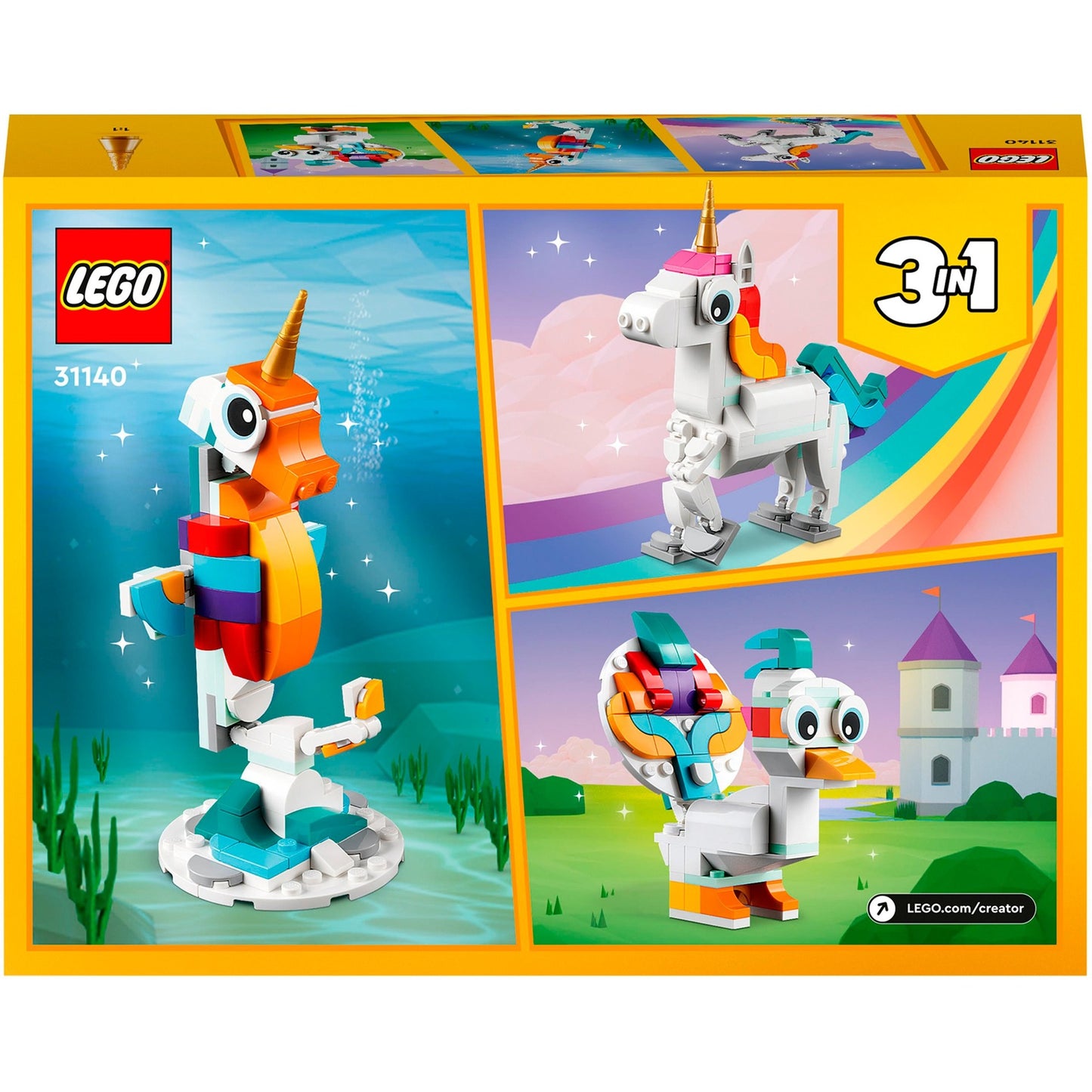 Créateur LEGO 31140 3in1 Unicorne magique