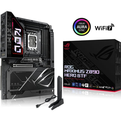 Carte mère Asus Rrog Maximus Z890 Hero BTF Socket 1851 (noir, RAID, 5 Go-LAN, Wi-Fi 7, BT, Sound, ATX)