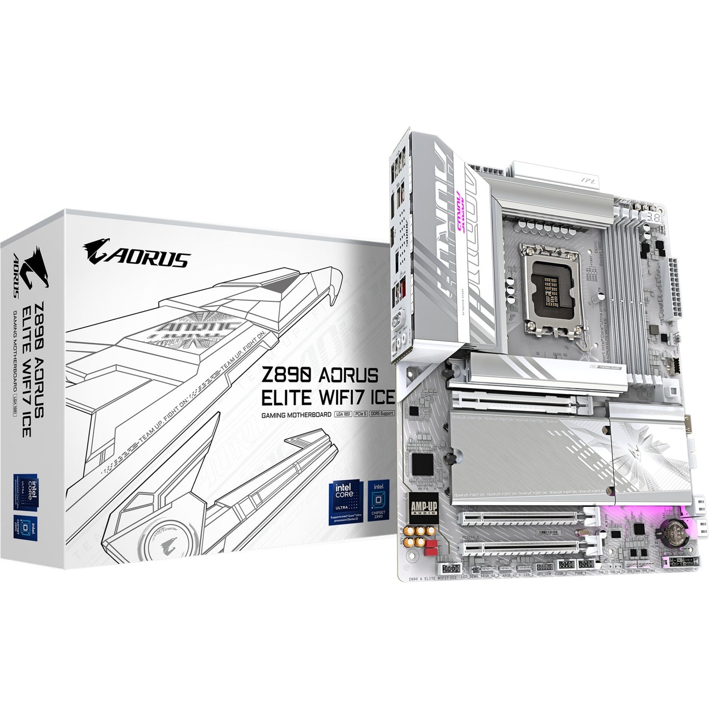 Gigabyte Gigabyte Z890 A Elite WF7 Ice, ATX, LGA1851, Intel® Core ™ Ultra, 4x DDR5, 2,5 GBE, Wi-Fi 7, USB4
